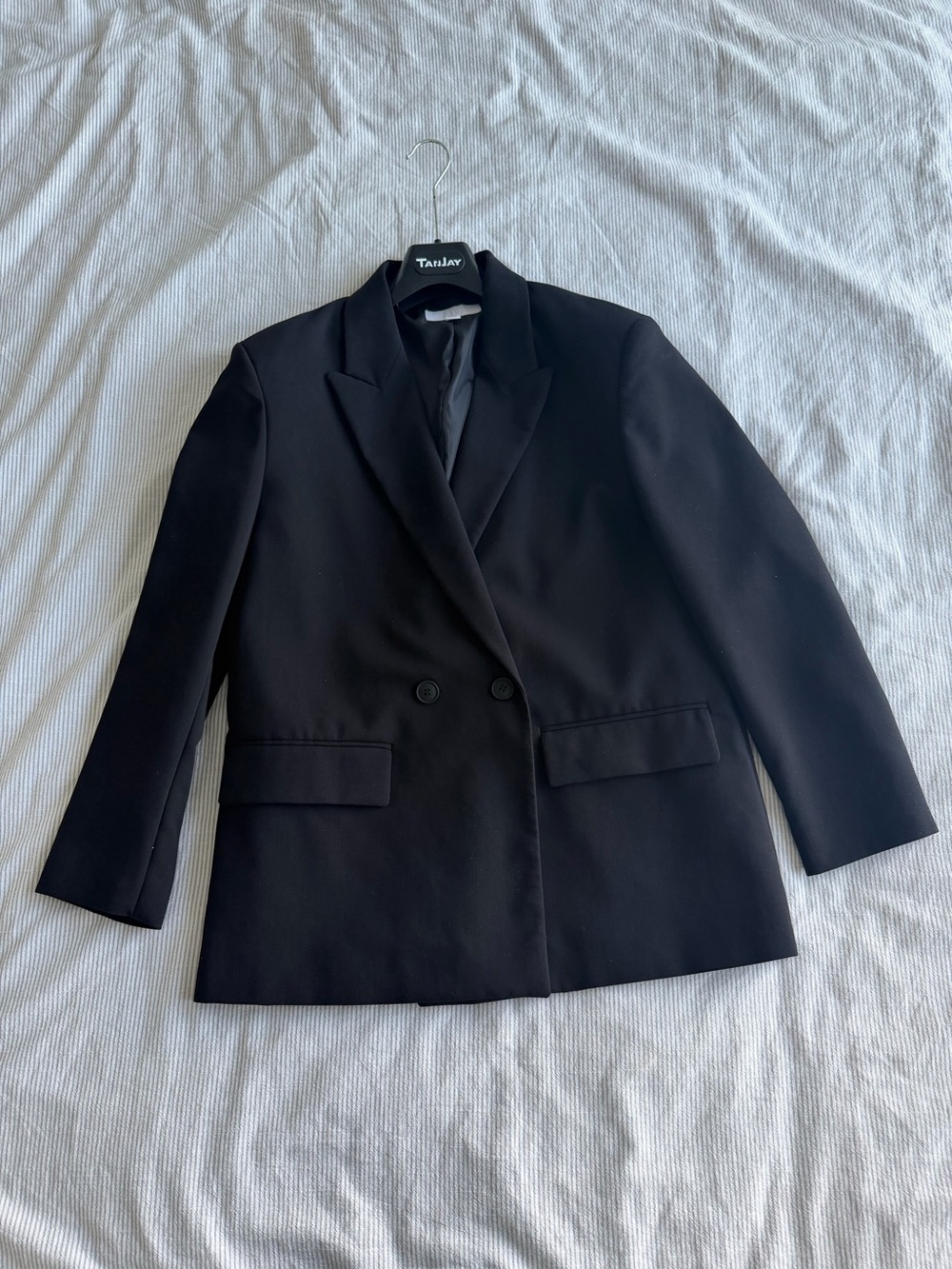 Zara Black Double-Breasted Blazer